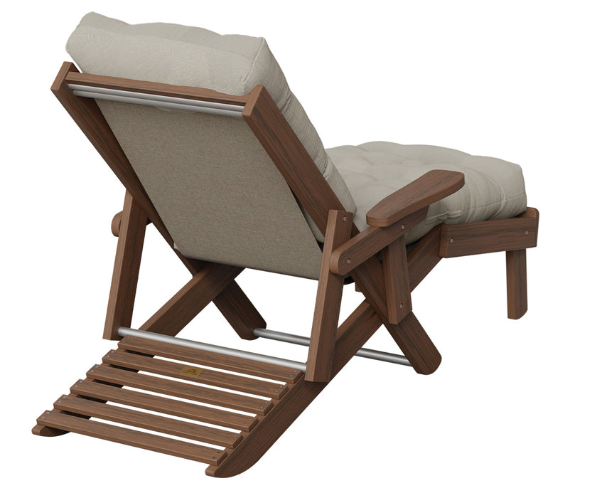 Amish Siesta High Back Folding Chaise Lounge