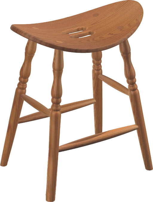 Saddle Bar Stool (Copy) Stationary Bar Chairs Traditional