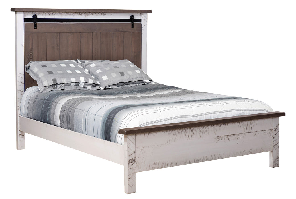 Sandusky Rough Sawn Bed Panel Beds Farmhouse Rough Sawn