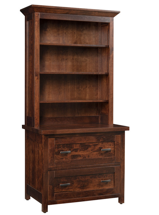 Santa Fe 2-Drawer Lateral File Cabinet - Optional Hutch Yes Lateral File Cabinet Farmhouse Shaker