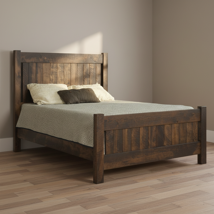 Amish Forest Ridge Tongue and Groove Bed - Rough Sawn
