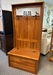Shaker Hall Seat - 36"W - Flip Top Storage - Sap Cherry - FC-104 Chestnut Stain - Amish Made Hall Seat 1