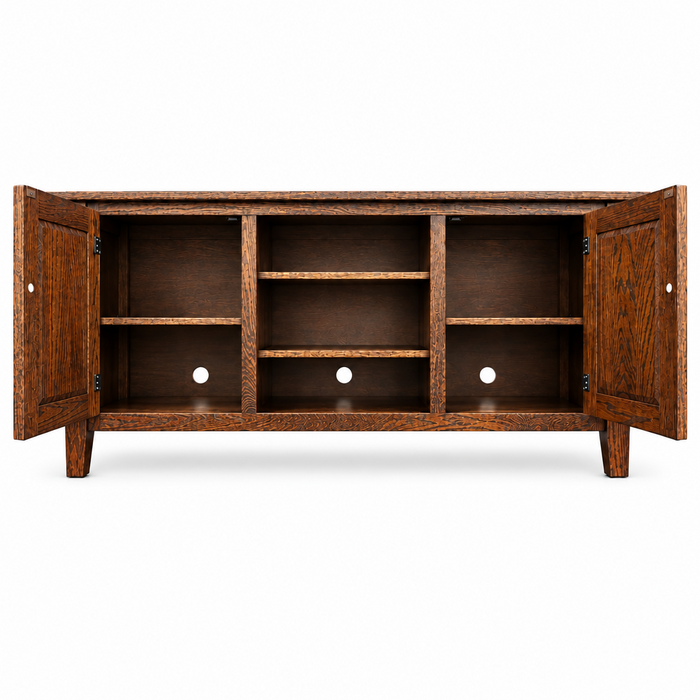 Amish Shaker TV Stand Open Center