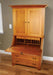 Shaker Secretary Desk with Hutch Top in Solid Oak Wood 113 Michaels Stain Color Facing Front