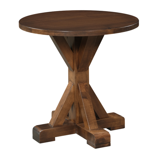 Amish Vista End Table 24" Round x 24"H End Tables Traditional