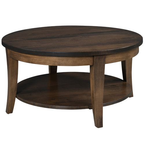 Amish Round Riviera Coffee Table Coffee Tables Contemporary