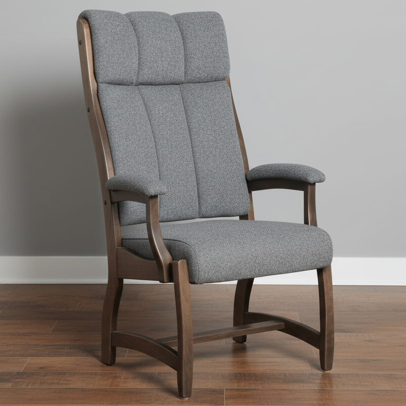 Amish Clark Client Arm Chair Fabric/Leather Office Chairs Heartland Fabric Indoor Fabric