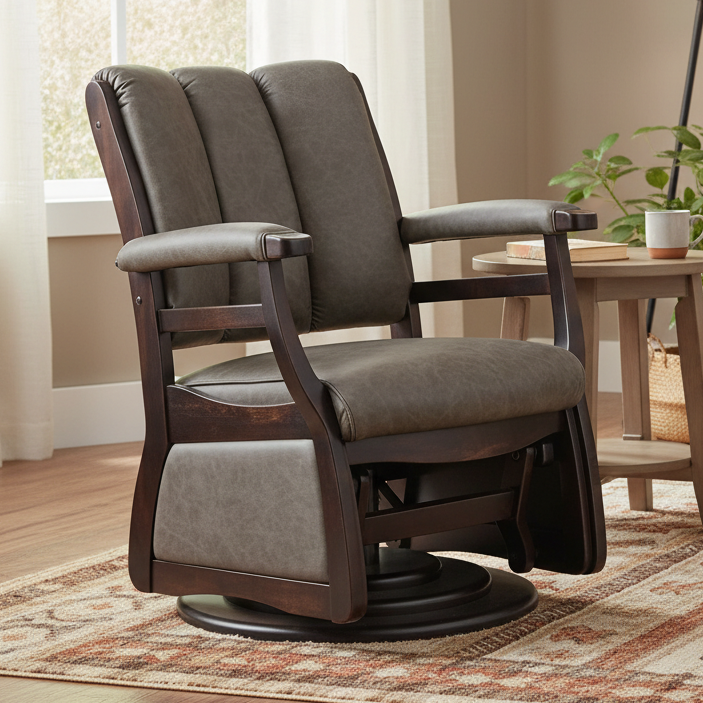 Amish Paris Low Back Swivel Glider Swivel Gliders Heartland Fabric Indoor Fabric