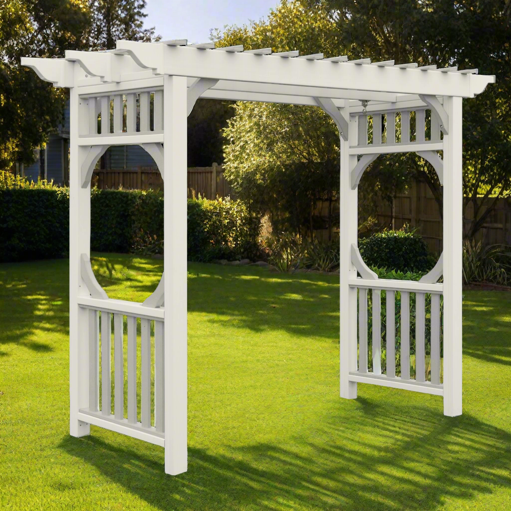 Amish Vineyard Mission Arbor with Swing Attachment