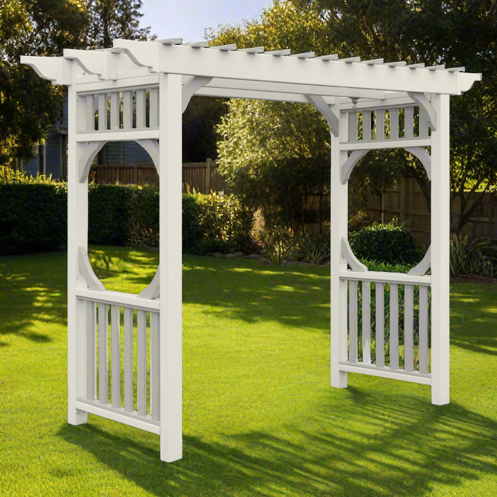 Amish Vineyard Mission Arbor with Swing Attachment
