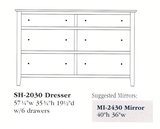 Amish Shoreview Dresser Dressers Shaker