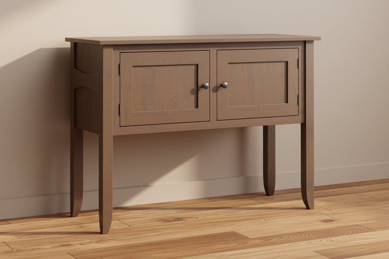 - Standard Hardware: 53005-FB Knobs
- Flush Doors
- Adjustable Wood Shelves