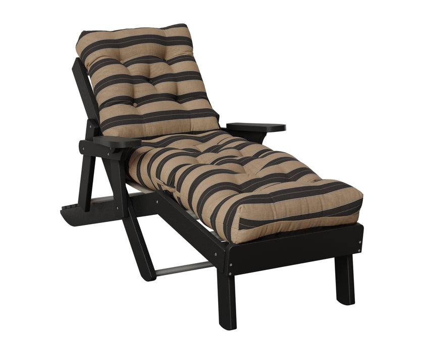 Amish Siesta High Back Folding Chaise Lounge
