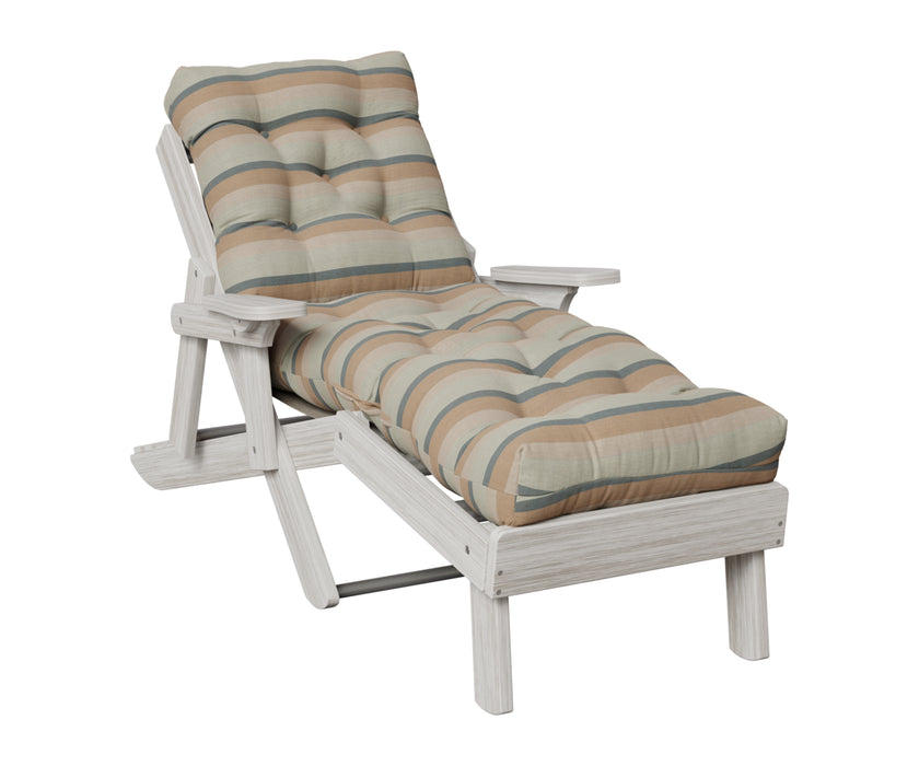 Amish Siesta High Back Folding Chaise Lounge