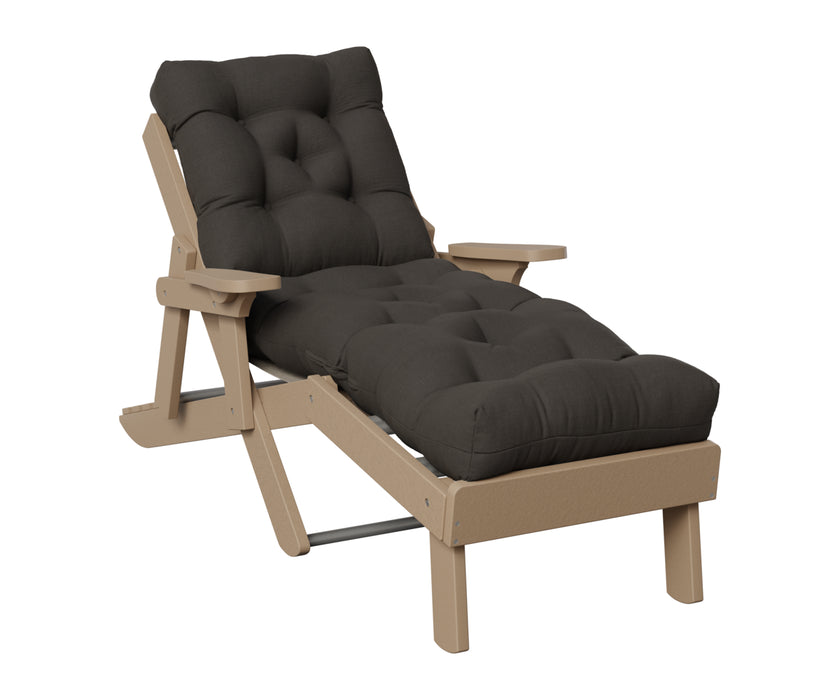 Amish Siesta High Back Folding Chaise Lounge