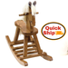 Small Kids Rocking Horse Amish Build Oak Fruitwood Stain Color Ships in 7 Days