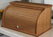 Solid Oak Bread Box Amish Built Front Facing