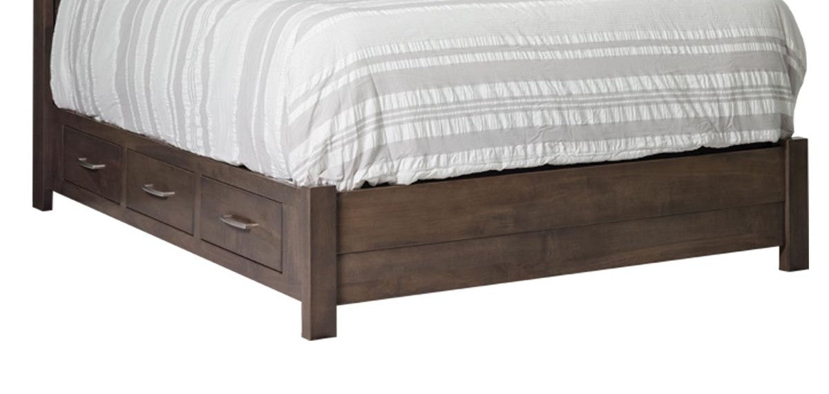 Claremont Mission Slat Storage Bed with Low Footboard