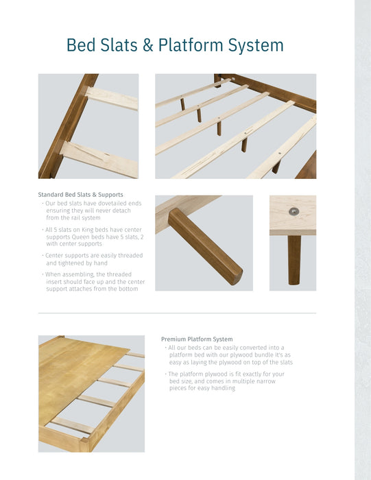 Sunrise Cabinets Platform Page - Optional Platform and Bed Slats for Amish Beds