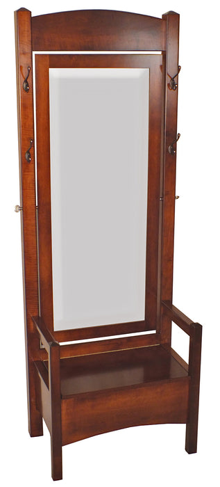 Amish Traditional Swivel Mirror Hall Seat Hall Seats Contemporary Traditional