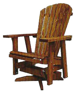 Amish Treated Adirondack Swivel Glider Treated Gliders