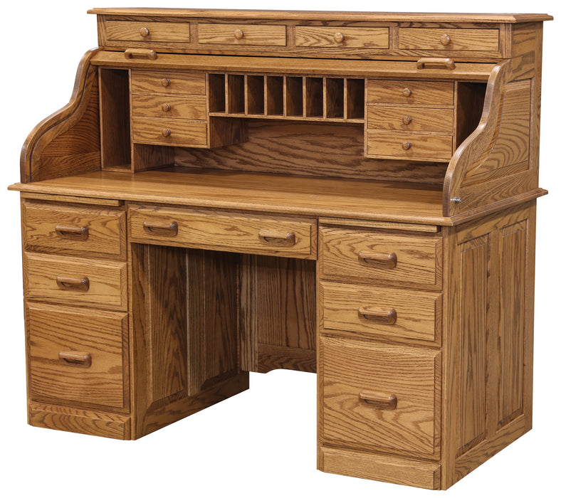 Amish Traditional Deluxe Rolltop Desk Rolltop Desks Traditional