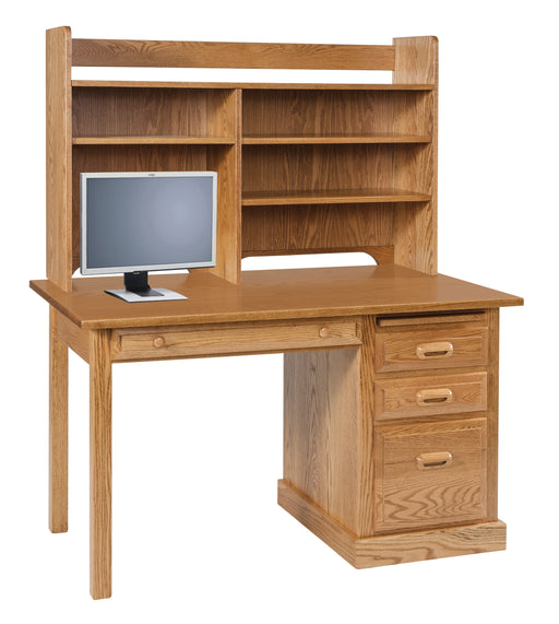 Traditional Single Pedestal Desk and Hutch Single Pedestal Desks Contemporary