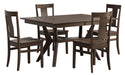 Amish Tennessee Dining Set Trestle Dining Table & Chair Sets Mid-Century Modern