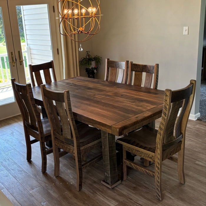 Amish Reclaimed Timberland Dining Set Dining No Price