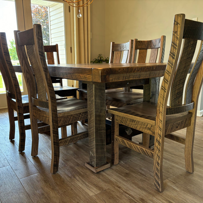 Amish Reclaimed Timberland Dining Set Dining No Price