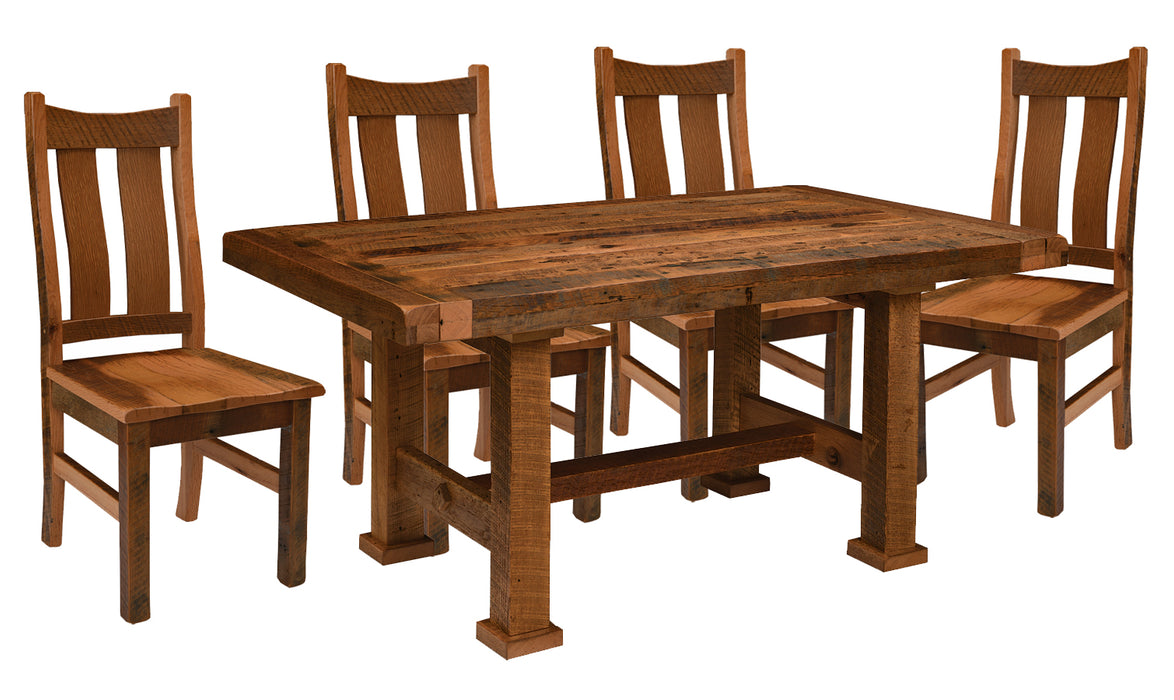 Timberland Reclaimed Dining Table Trestle Dining Tables Farmhouse Reclaimed Barnwood