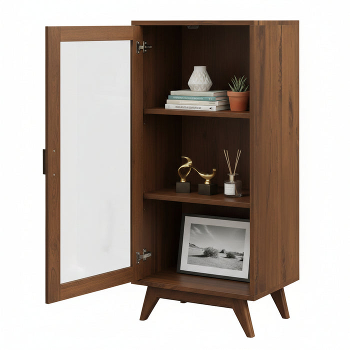 Amish Mid Century Display Cabinet