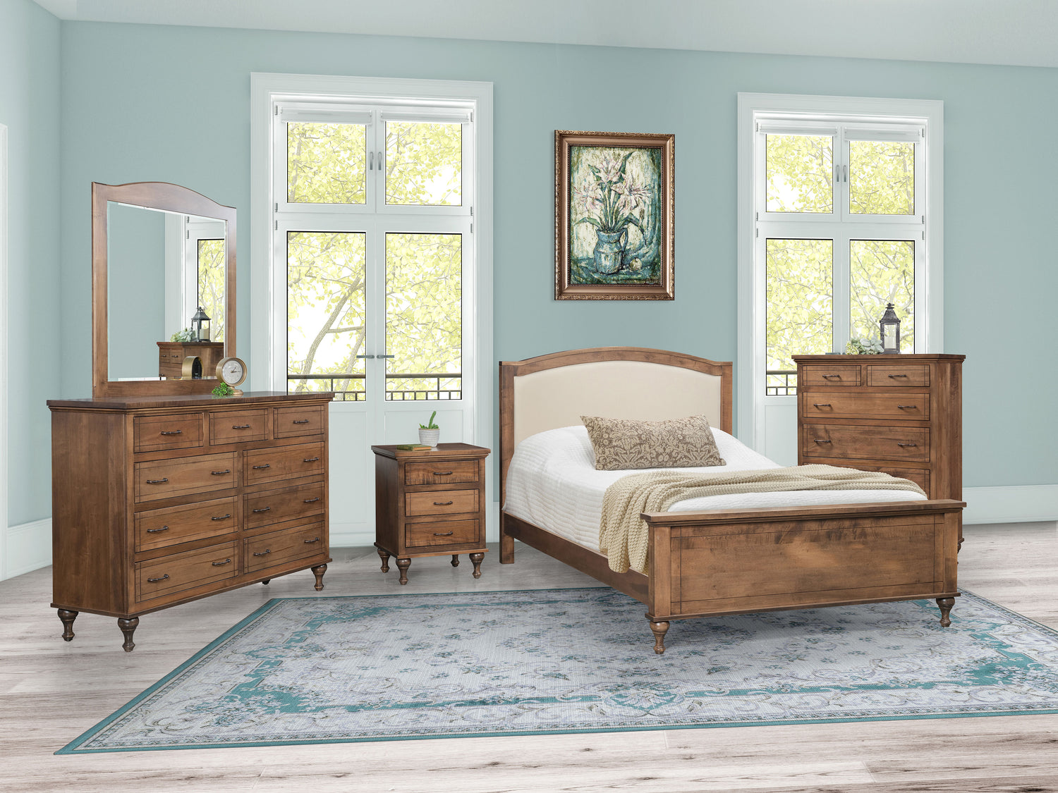 Troy Lane Furniture - Amish Madison Bedroom Set - Solid Brown Maple
