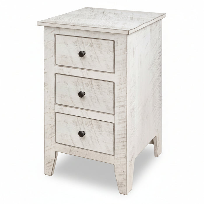 Quick Ship Livingston 3-Drawer Nightstand Nightstands Farmhouse Rough Sawn