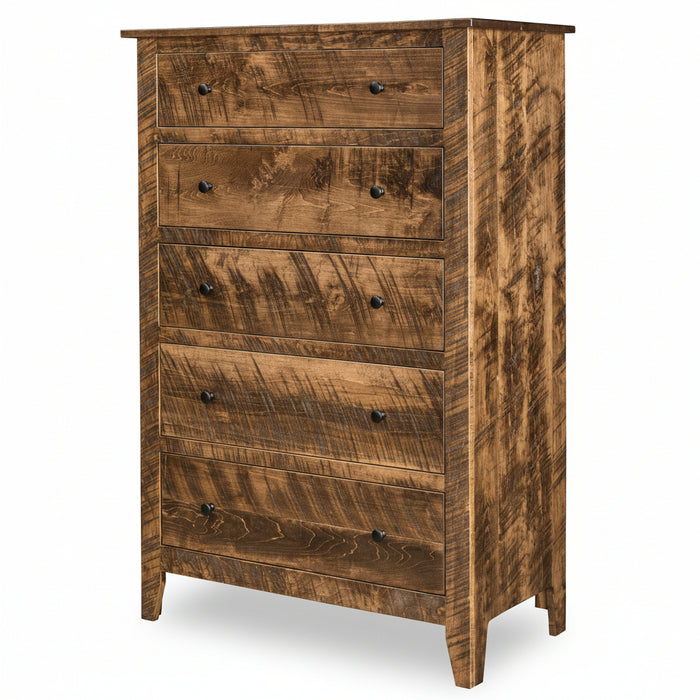 Quick Ship Livingston Tall Chest of Drawers Chest of Drawers Farmhouse Rough Sawn