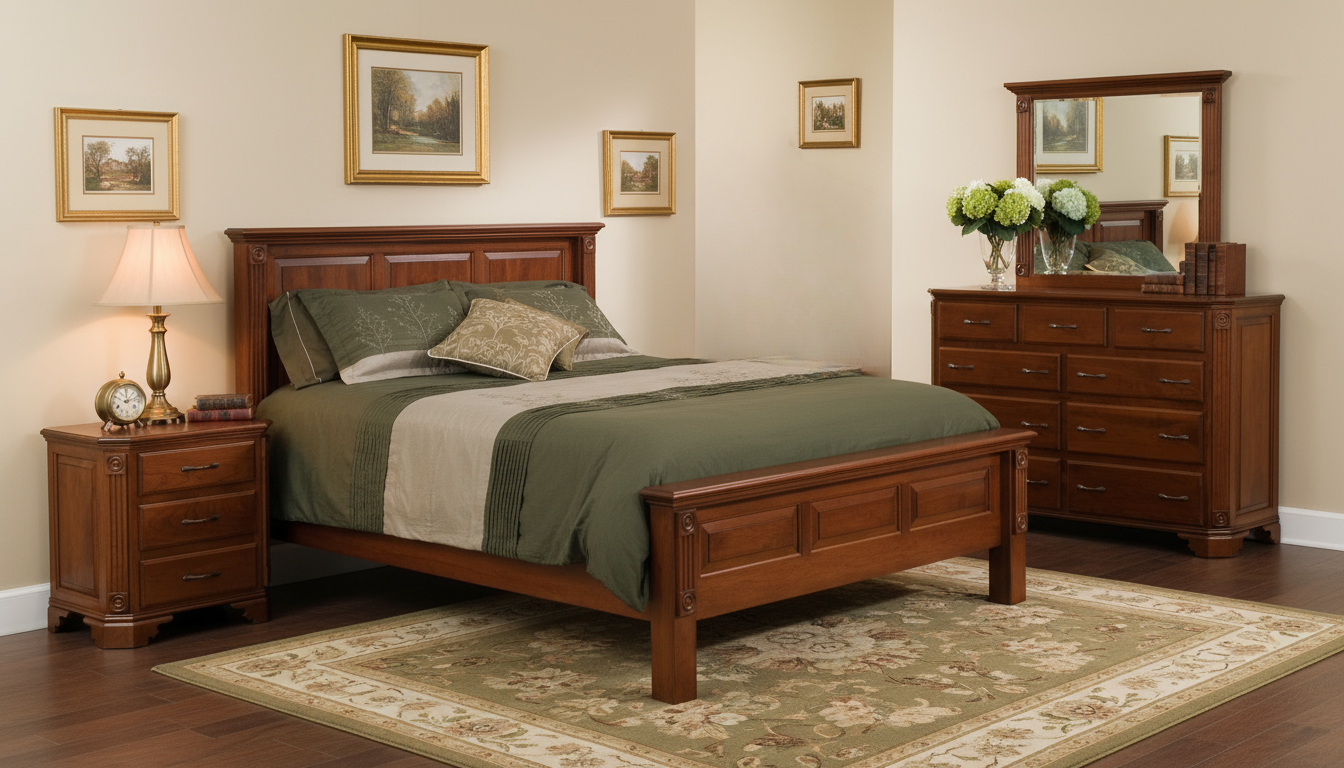 Amish Georgian Bedroom Set 3-Pc