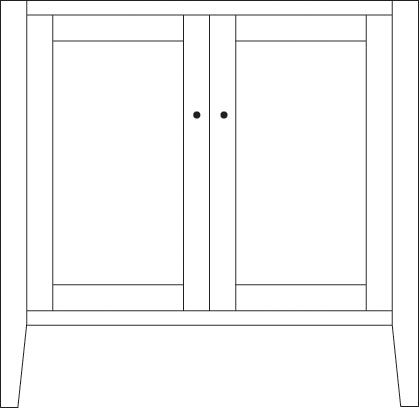 Amish Charleston Bathroom Vanity - Multiple Sizes 36" Wide Bathroom Vanities: 60-69" Wide Contemporary