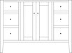 Amish Charleston Bathroom Vanity - Multiple Sizes 48" Wide Bathroom Vanities: 60-69" Wide Contemporary