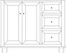 Amish Ocean City Bathroom Vanity - Multiple Sizes 42" Wide Bathroom Vanities: 30-39" Wide Contemporary