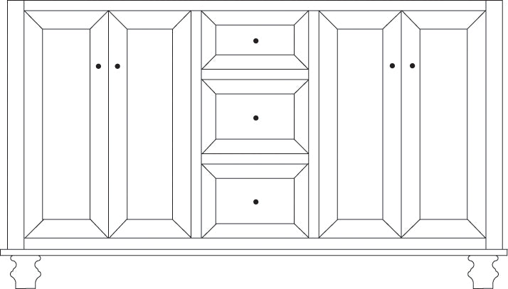 Amish Ocean City Bathroom Vanity - Multiple Sizes 60" Wide Bathroom Vanities: 30-39" Wide Contemporary