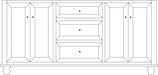 Amish Ocean City Bathroom Vanity - Multiple Sizes 72" Wide Bathroom Vanities: 30-39" Wide Contemporary