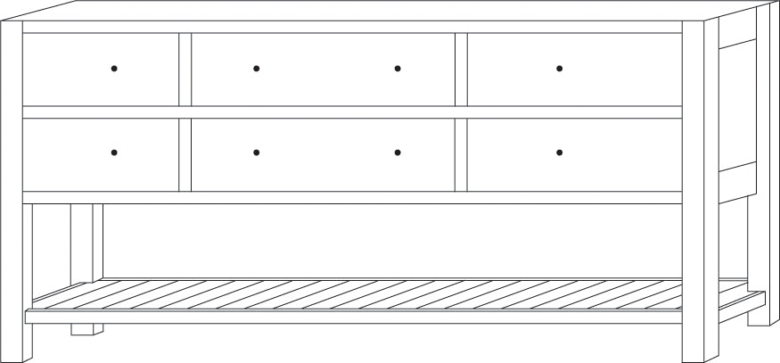 Amish Studio Bathroom Vanity - Multiple Sizes 72" Wide Bathroom Vanities: 30-39" Wide Contemporary