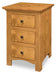 Quick Ship Amish Canton 3-Drawer Nightstand Nightstands Mission Sunrise Hardware