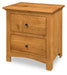 Quick Ship Amish Canton 2-Drawer Nightstand Nightstands Mission Sunrise Hardware