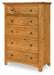 Quick Ship Amish Canton Tall Chest of Drawers Chest of Drawers Mission Sunrise Hardware