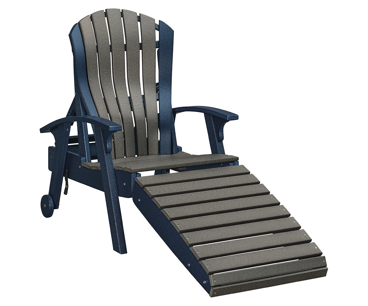 Amish Bentback Adirondack Folding Chaise Lounge