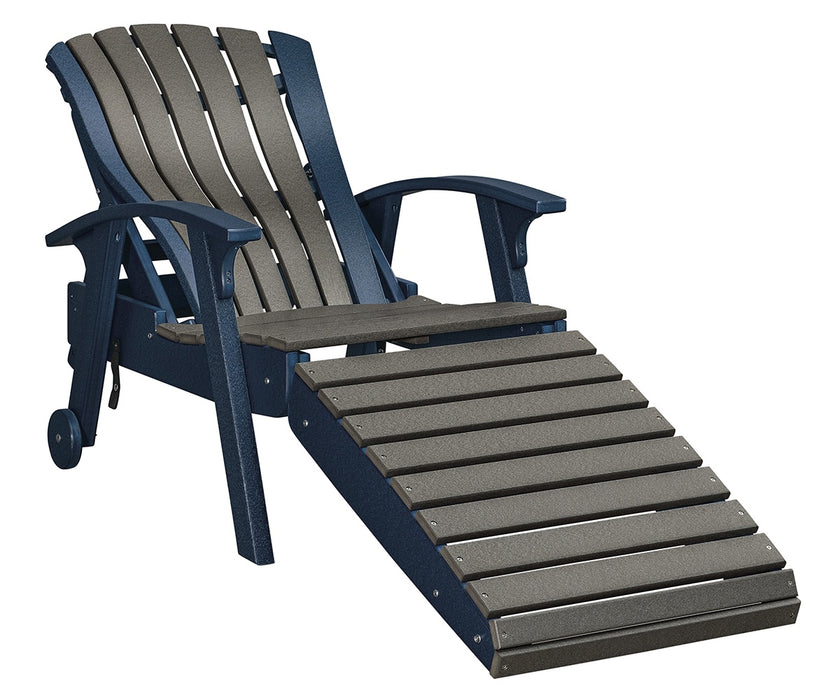 Amish Bentback Adirondack Folding Chaise Lounge