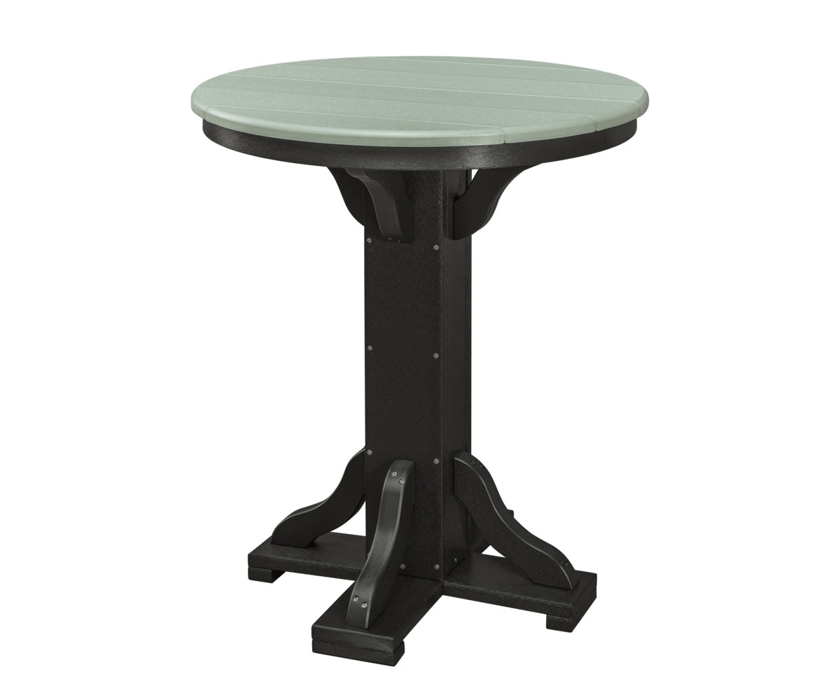 Amish Poly 30" Round Single Pedestal Table