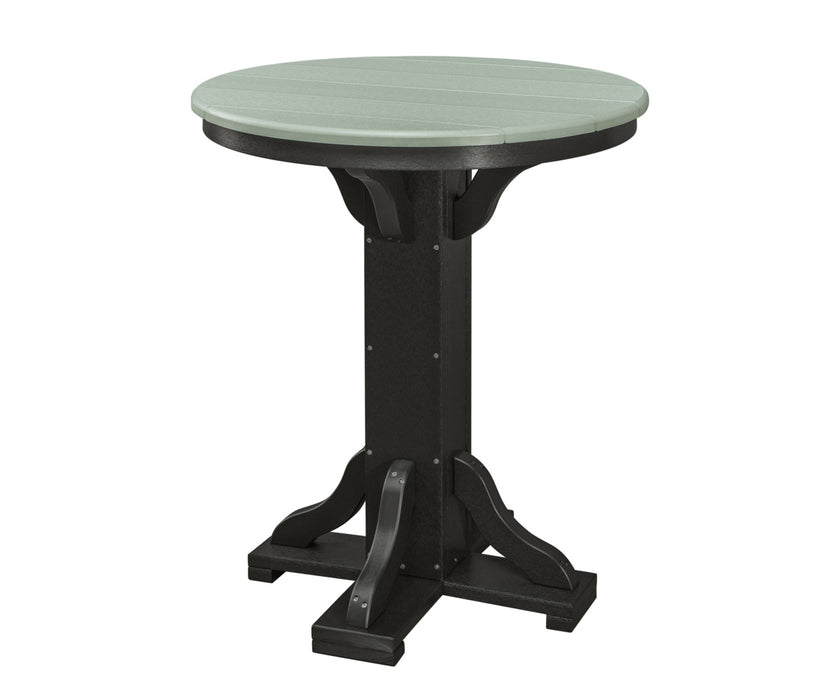 Amish Poly 30" Round Single Pedestal Table
