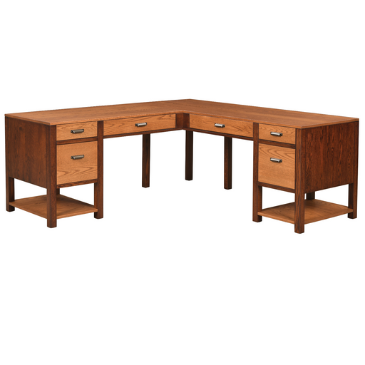 Wakefield L-Desk Drawers Both Sides Desk Units Modern